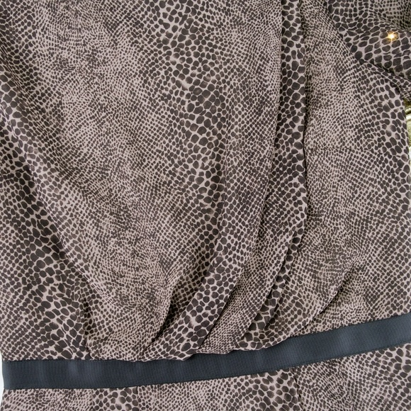 TOPSHOP - Brown Python Drapery Dress - Picture 4 of 8